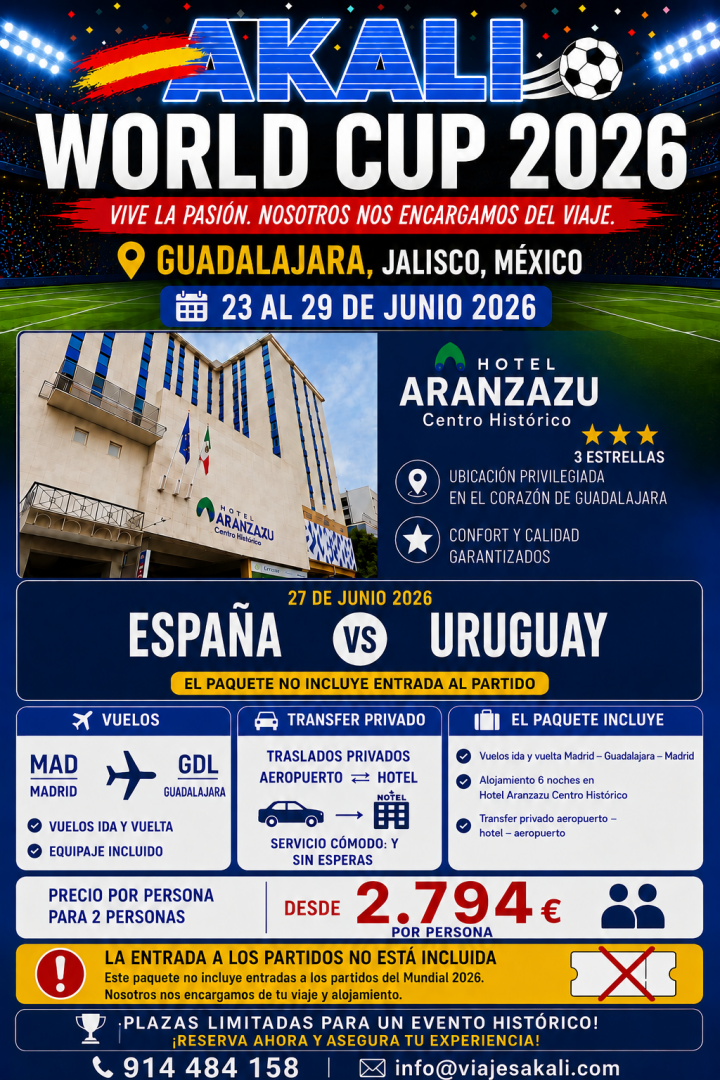 Mundial 2026: Guadalajara y el gran duelo España vs Uruguay 23 al 29 junio